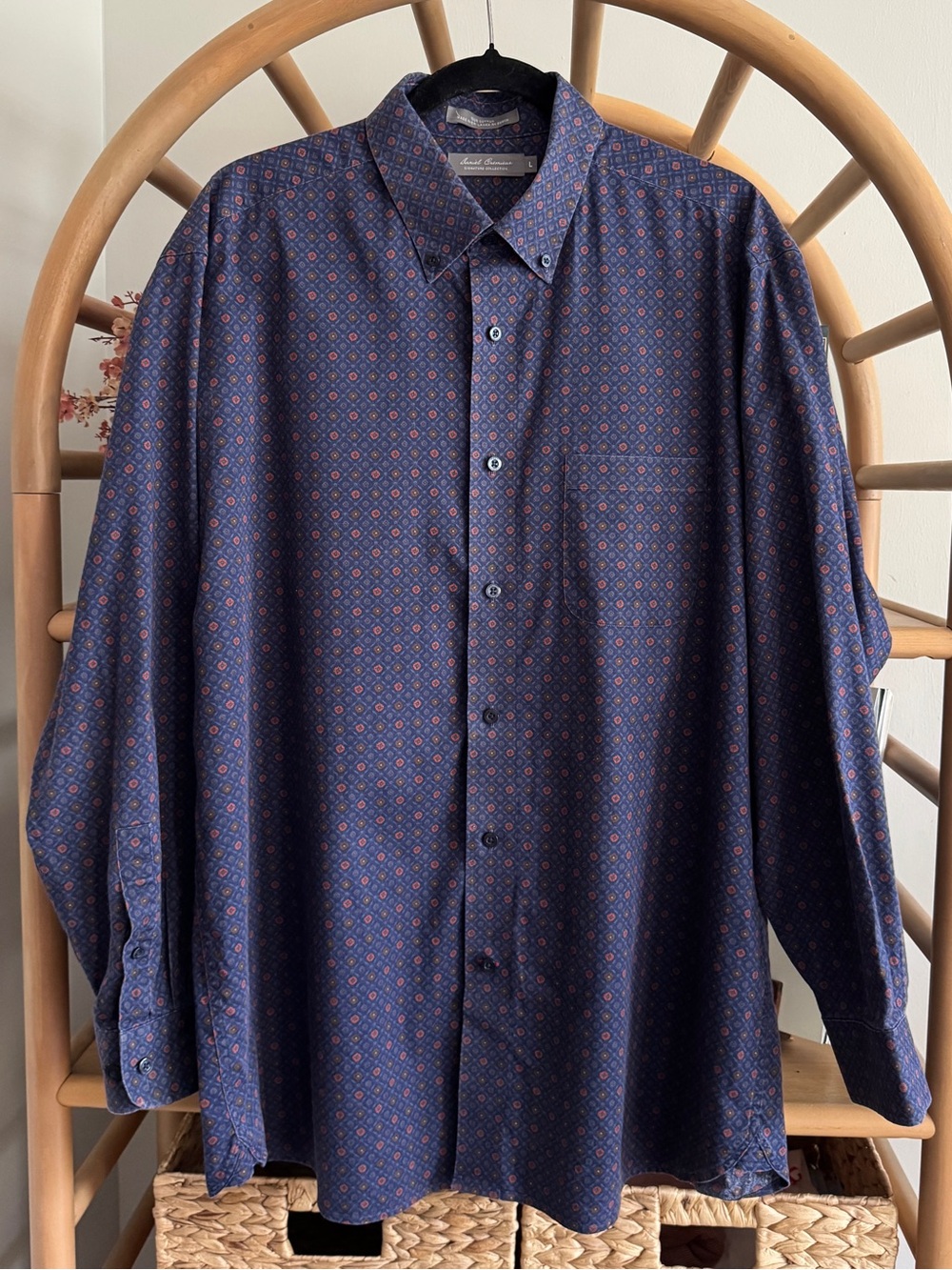 Daniel Cremieux Signature Collection Men’s Large Geometric Button-Down Shirt